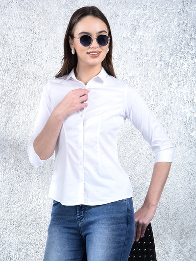 Crystal Classic Formal Shirt-Women Shirts-Crimsoune Club