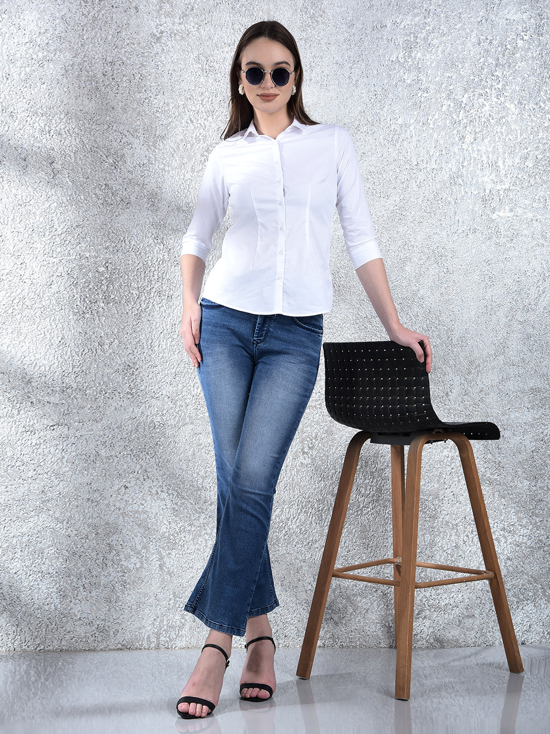Crystal Classic Formal Shirt-Women Shirts-Crimsoune Club