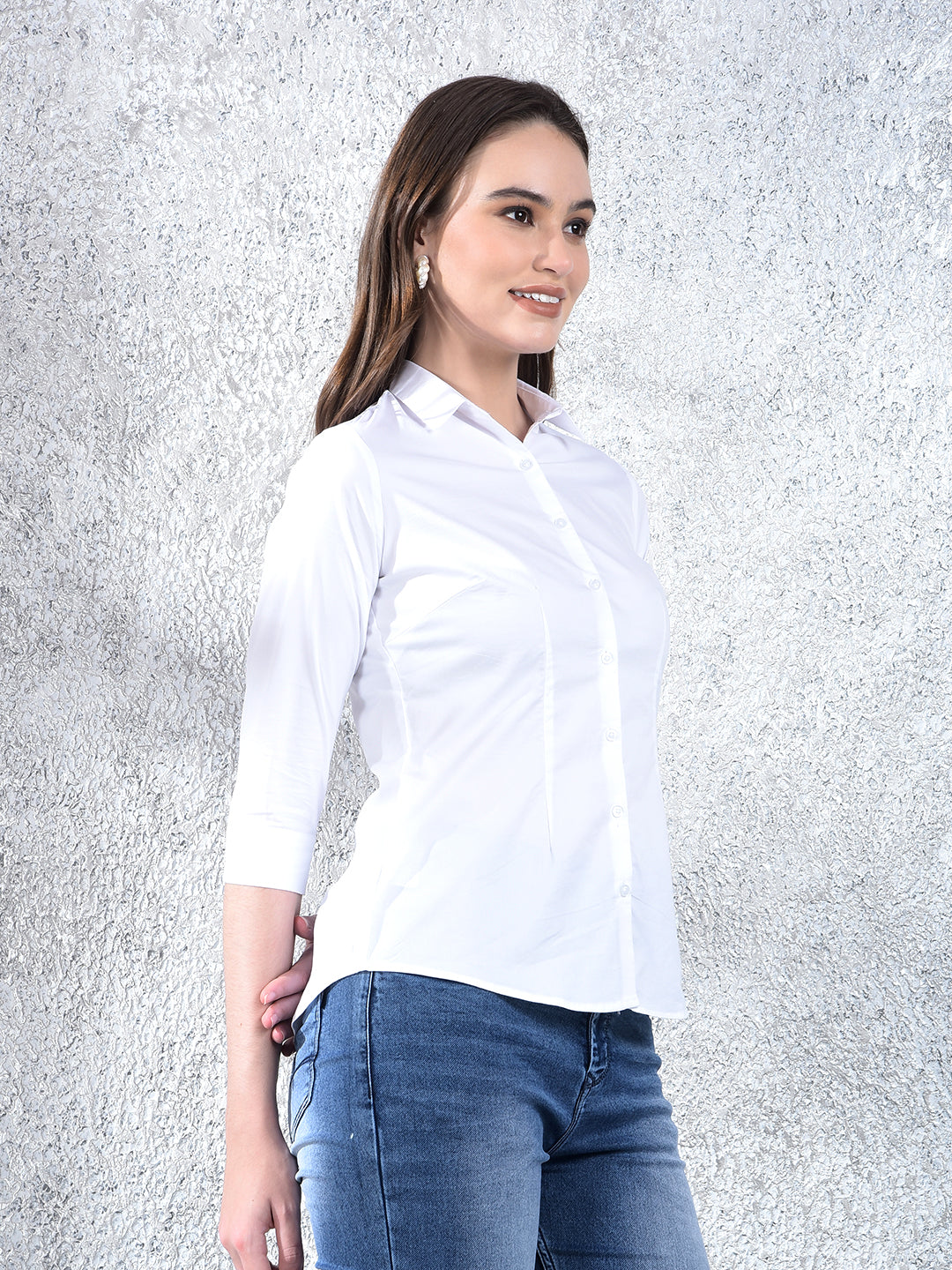 Crystal Classic Formal Shirt-Women Shirts-Crimsoune Club