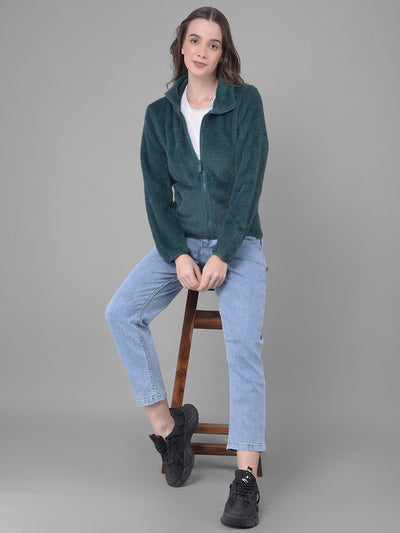 Green Sweatshirt-Women Sweatshirts-Crimsoune Club