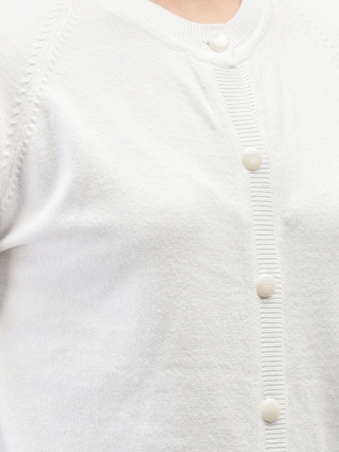 White Cardigan-Women Sweaters-Crimsoune Club
