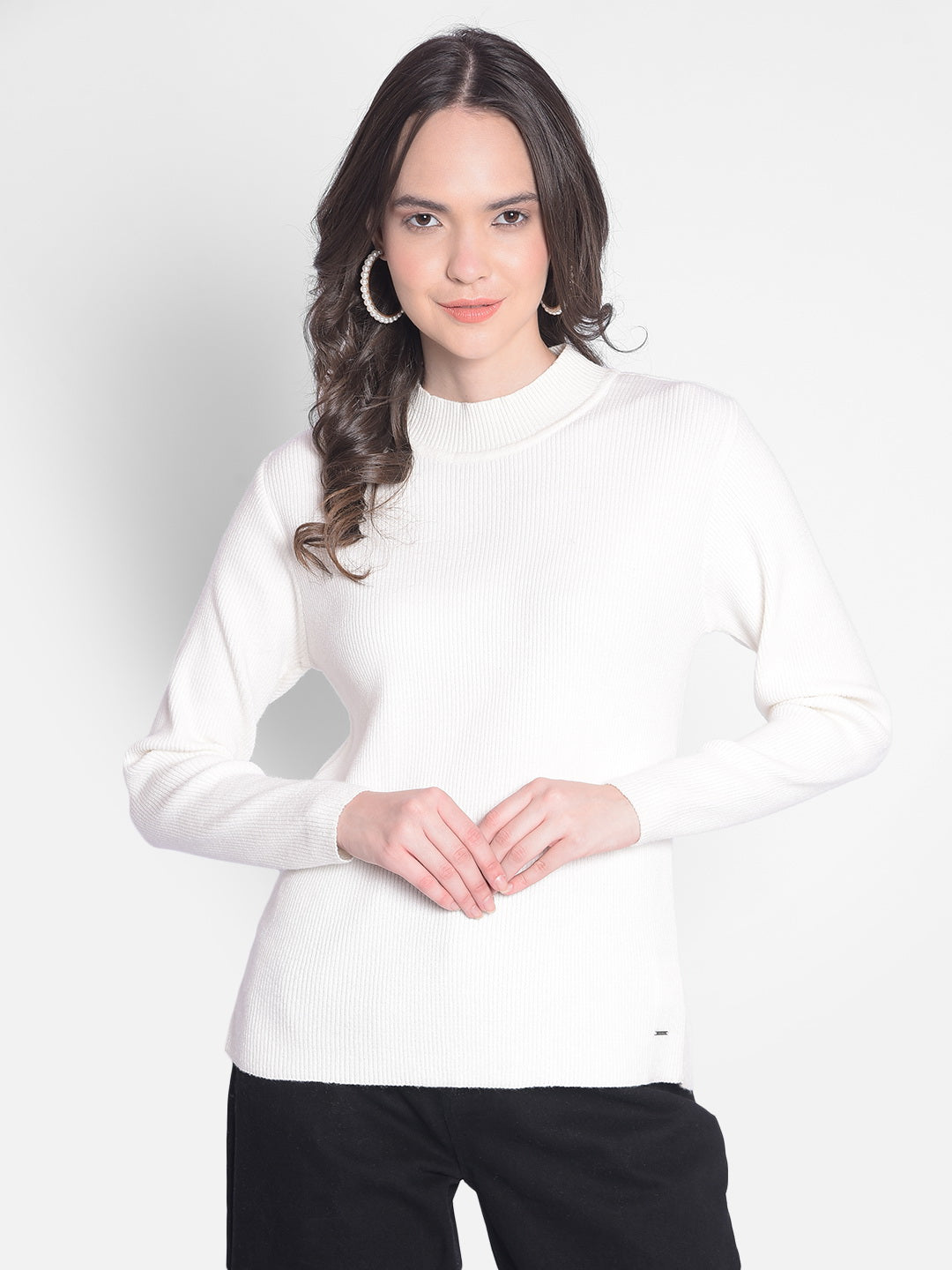 White Sweater-Women Sweaters-Crimsoune Club