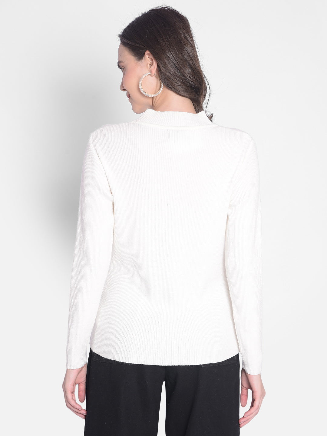 White Sweater-Women Sweaters-Crimsoune Club