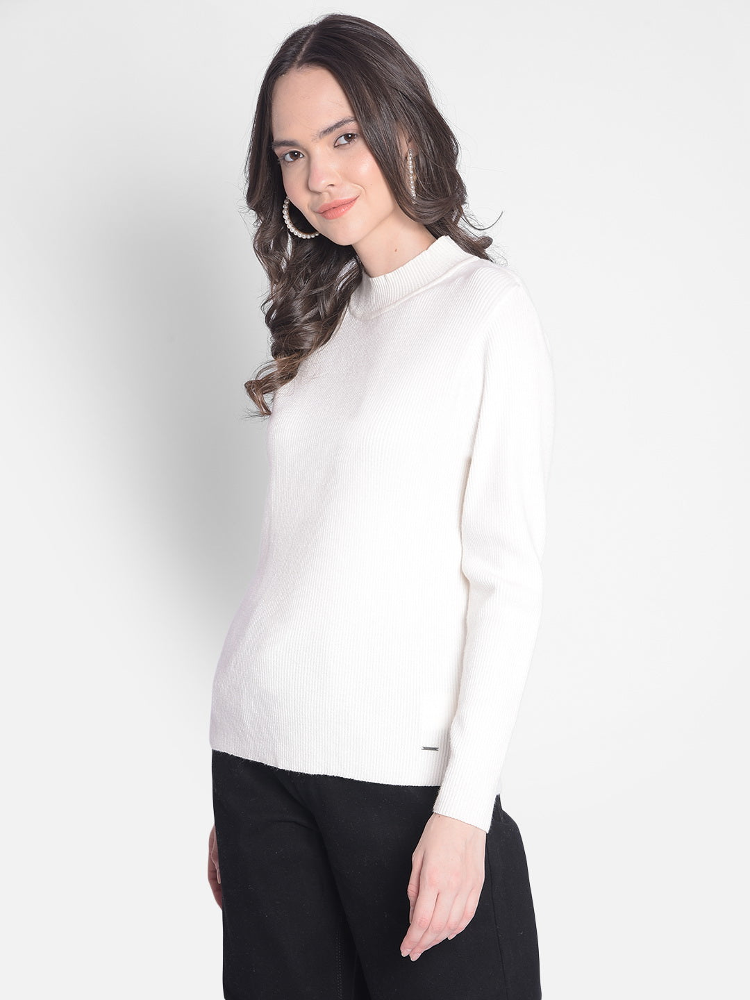 White Sweater-Women Sweaters-Crimsoune Club