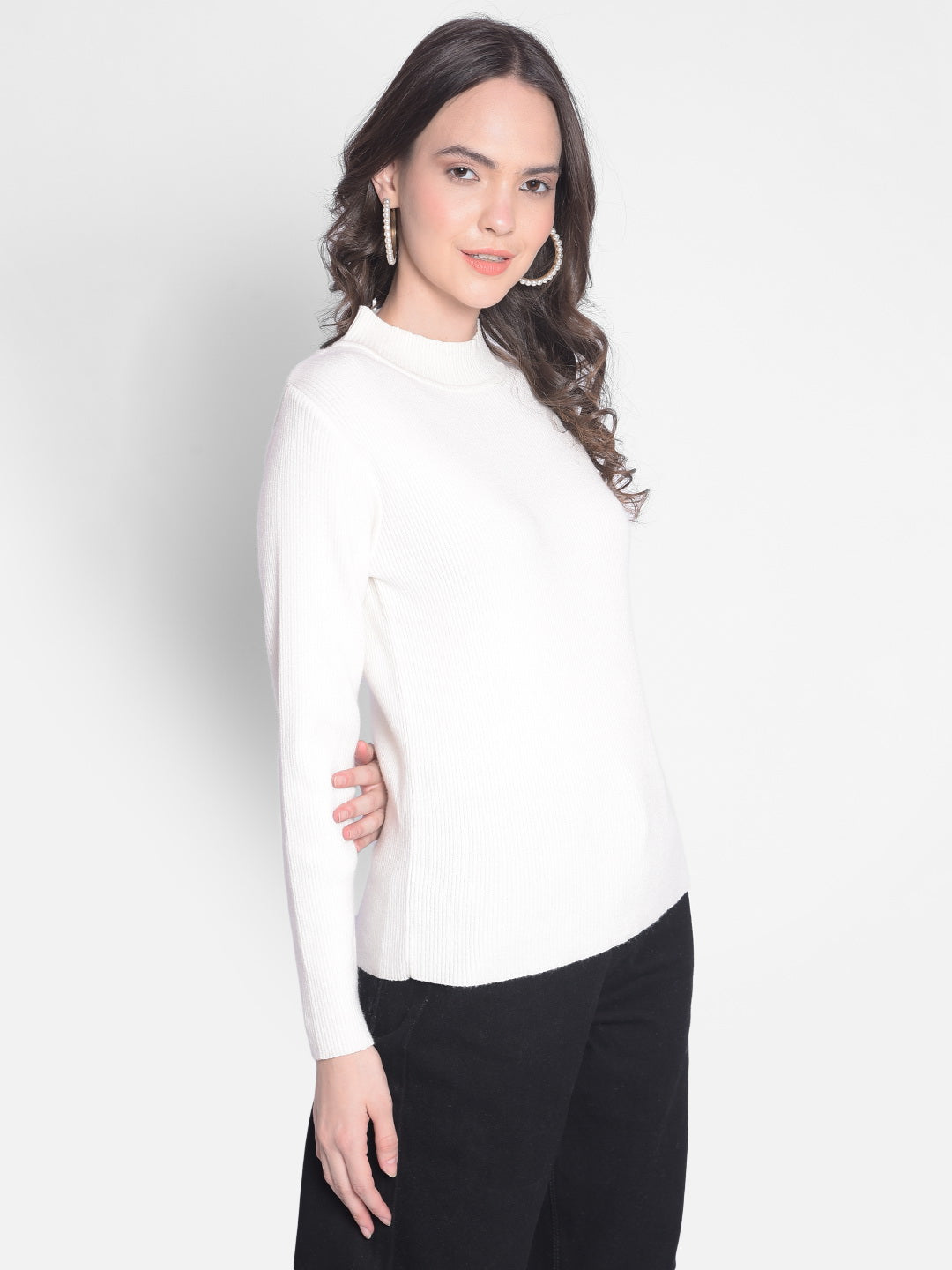 White Sweater-Women Sweaters-Crimsoune Club