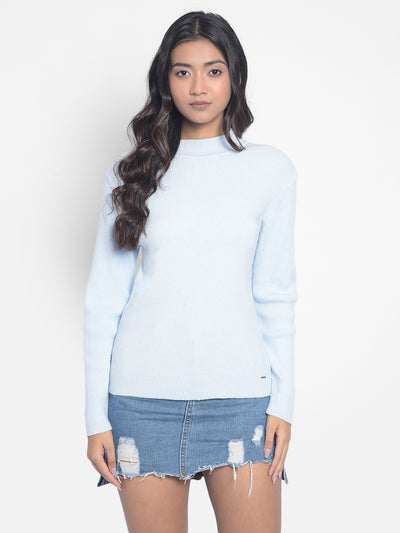 Light Blue Sweaters-Women Sweaters-Crimsoune Club