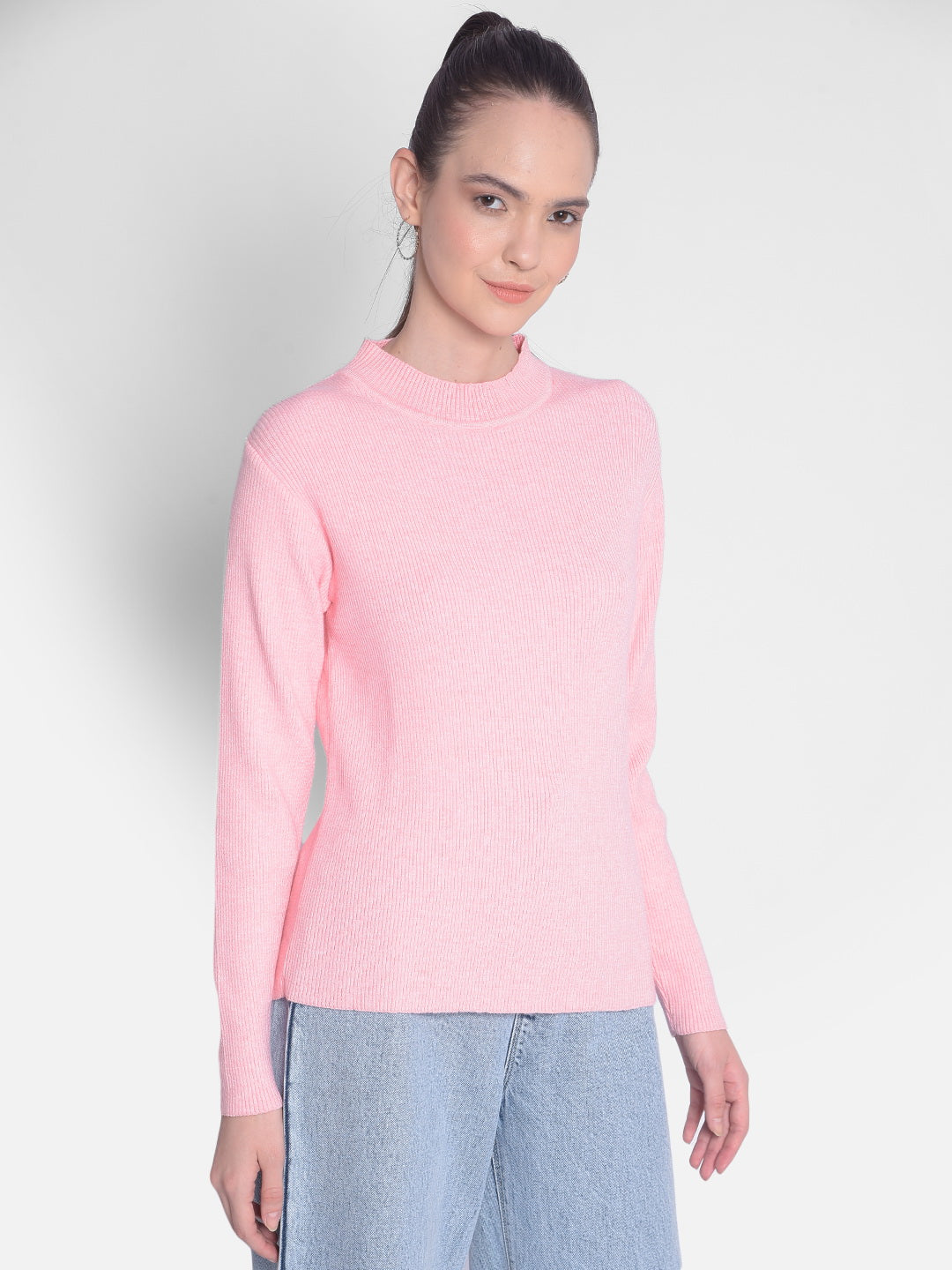 Pink Sweater-Women Sweaters-Crimsoune Club