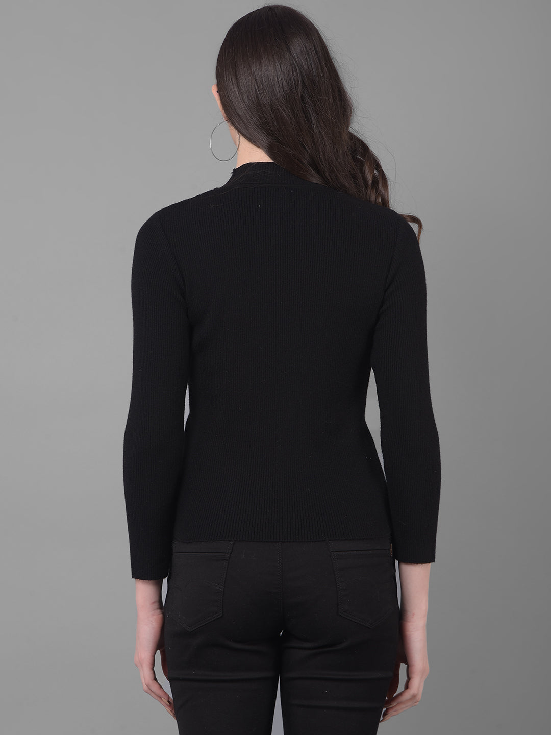 Black Sweater-Women Sweaters-Crimsoune Club