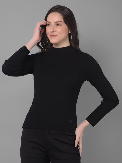 Black Sweater-Women Sweaters-Crimsoune Club