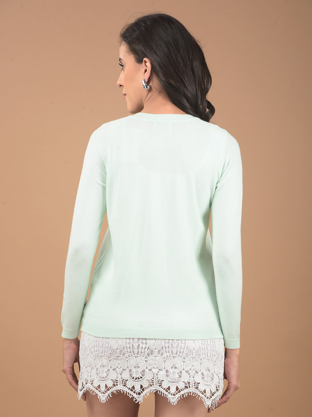 Green Cardigan-Women Cardigans-Crimsoune Club