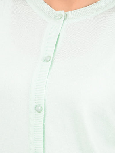 Green Cardigan-Women Cardigans-Crimsoune Club