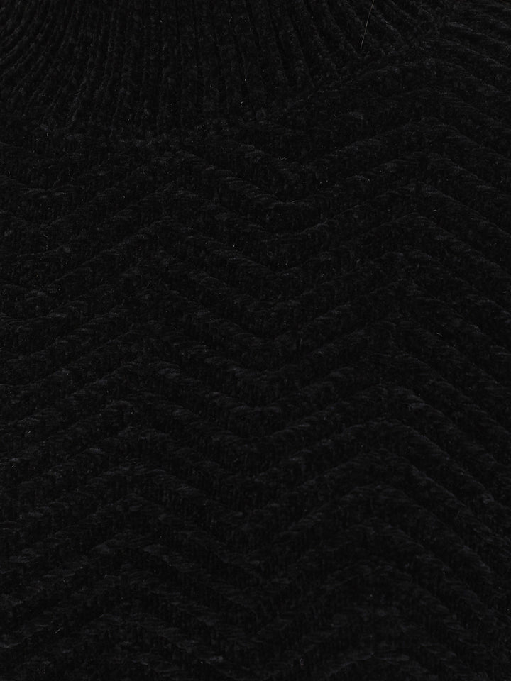 Black Sweater-Women Sweaters-Crimsoune Club