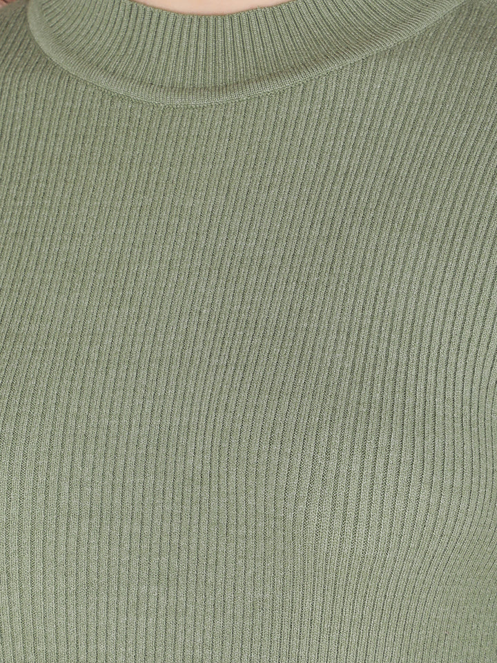 Green Sweater-Women Sweaters-Crimsoune Club