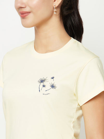 Yellow T-shirt-Women T-shirts-Crimsoune Club