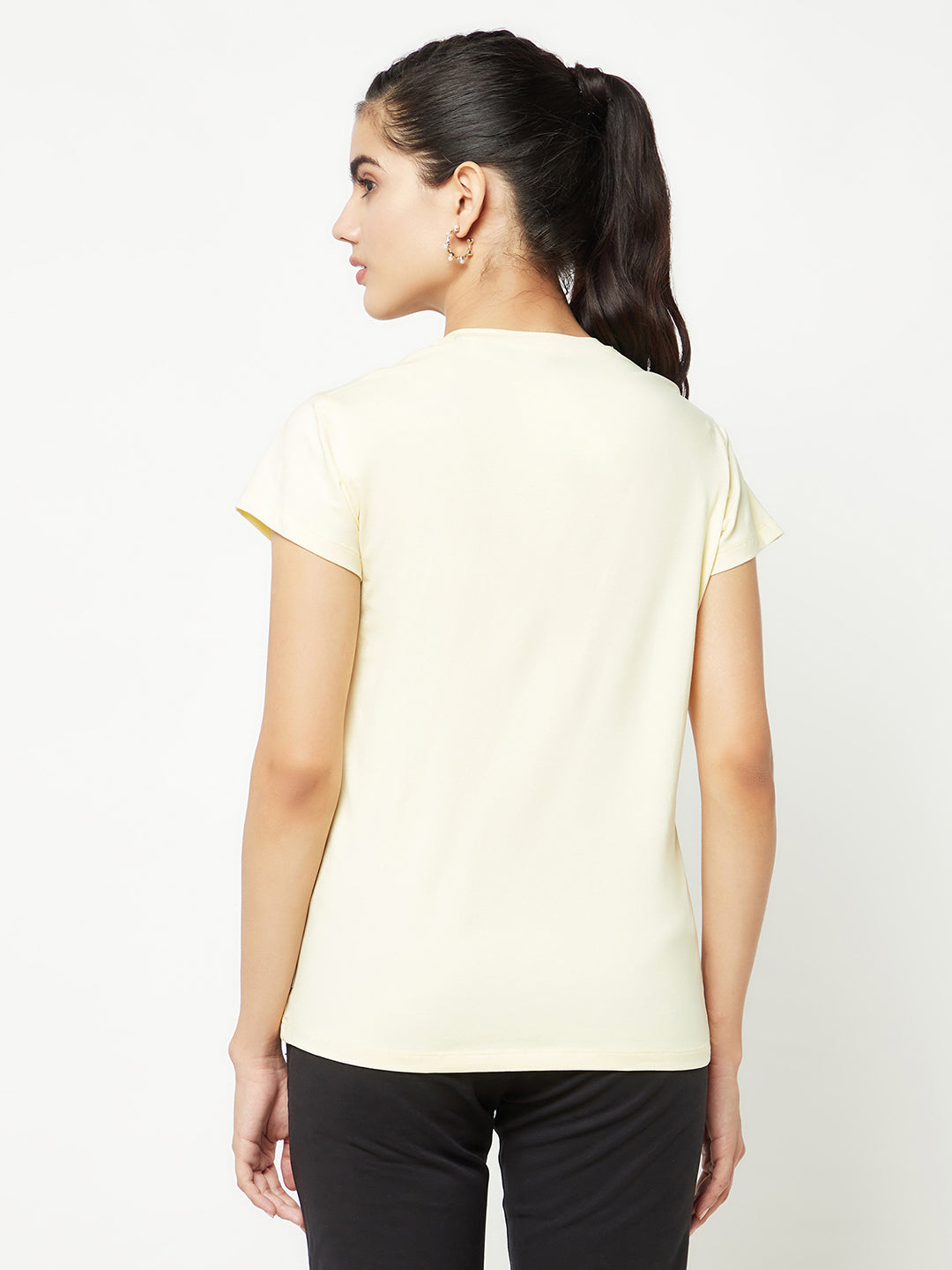 Yellow T-shirt-Women T-shirts-Crimsoune Club