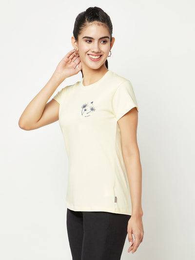 Yellow T-shirt-Women T-shirts-Crimsoune Club