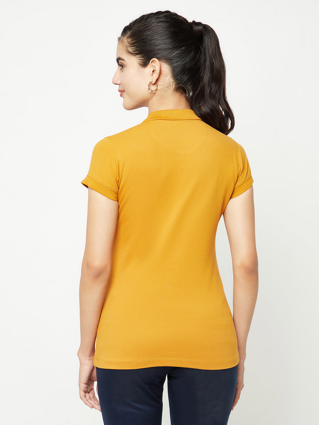 Mustard T-shirt-Women T-shirts-Crimsoune Club