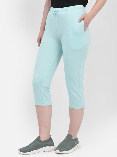 Blue Capris-Women Capris-Crimsoune Club