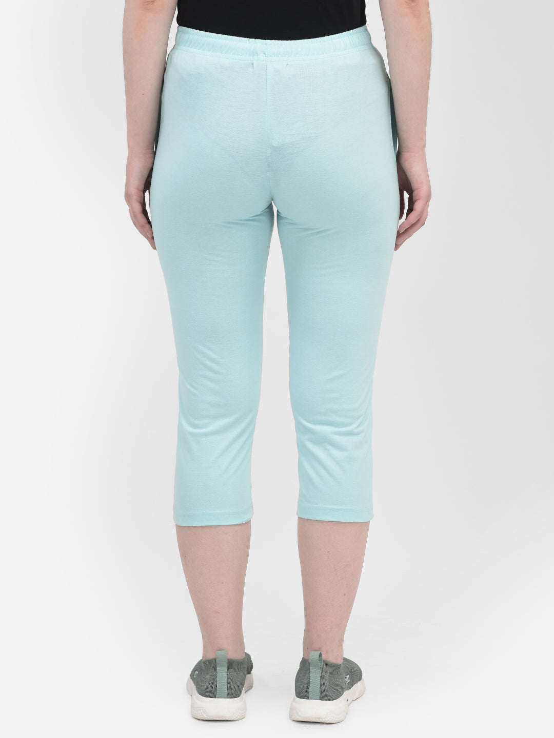 Blue Capris-Women Capris-Crimsoune Club