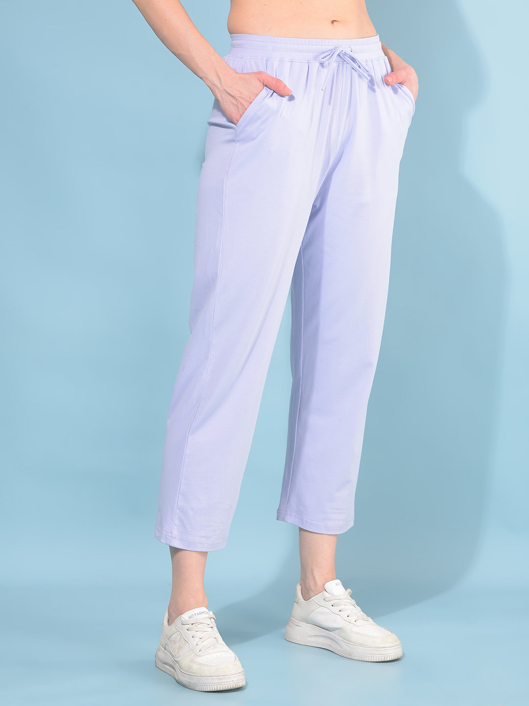 Purple Regular Lounge Pants-Women Lounge Pants-Crimsoune Club