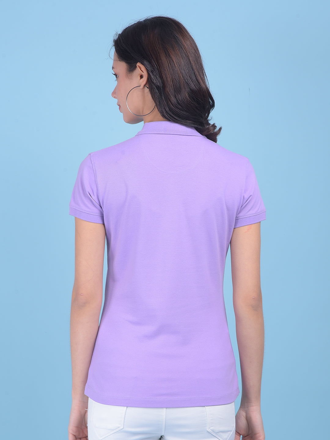 Purple Cotton T-Shirt-Women T-shirts-Crimsoune Club