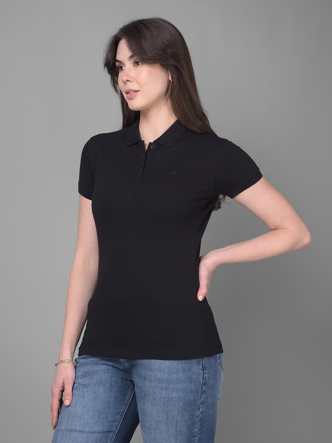 Black T-Shirt-Women T-Shirts-Crimsoune Club