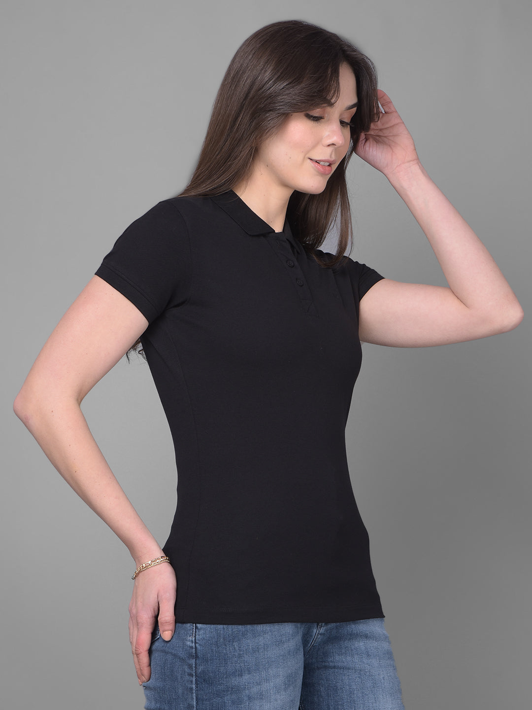 Black T-Shirt-Women T-Shirts-Crimsoune Club