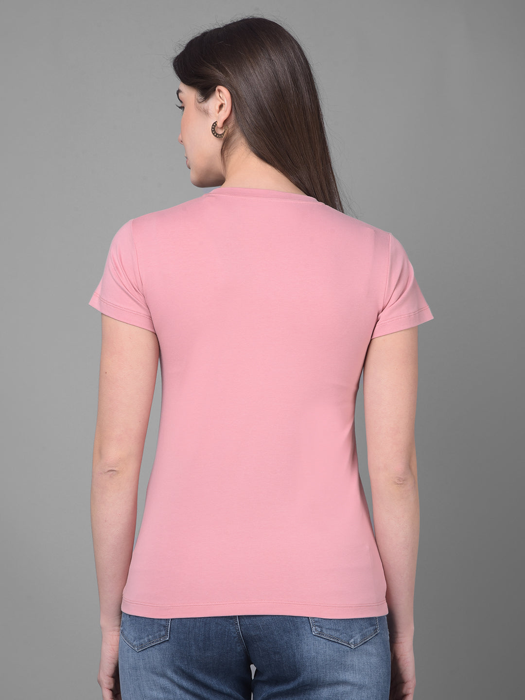Pink Graphic Printed T-Shirt-Women T-Shirts-Crimsoune Club