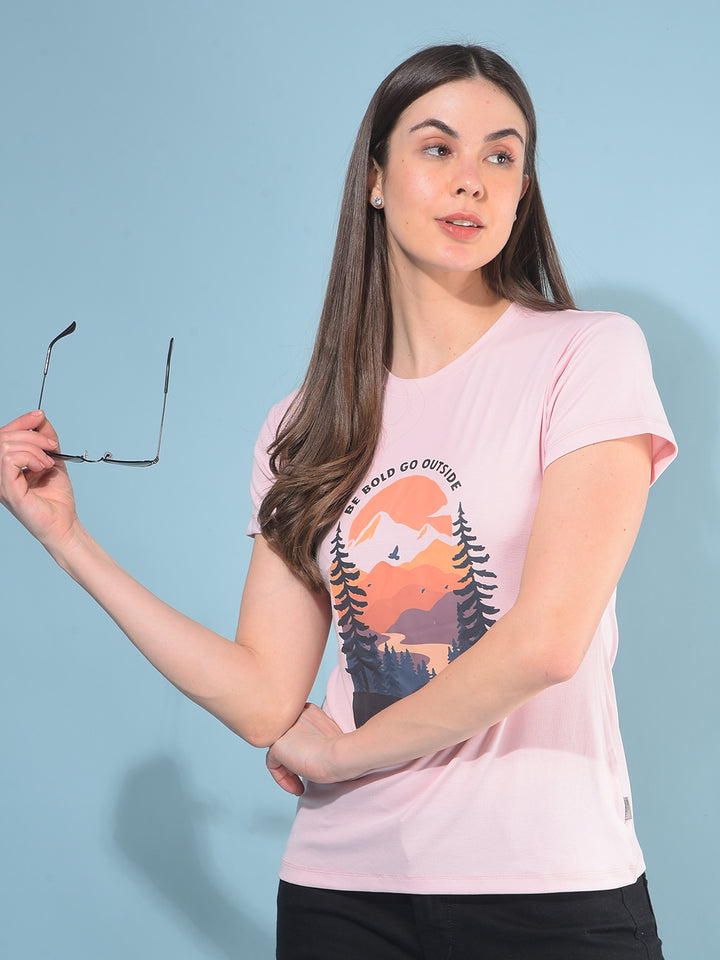 Purple Graphic T-Shirt-Women T-Shirts-Crimsoune Club