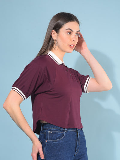 Wine T-Shirt-Women T-Shirts-Crimsoune Club