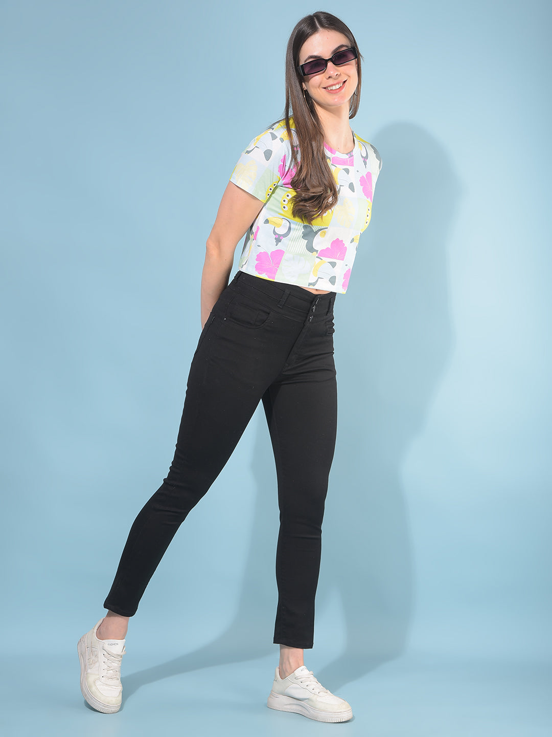 Yellow Graphic T-Shirt-Women T-Shirts-Crimsoune Club