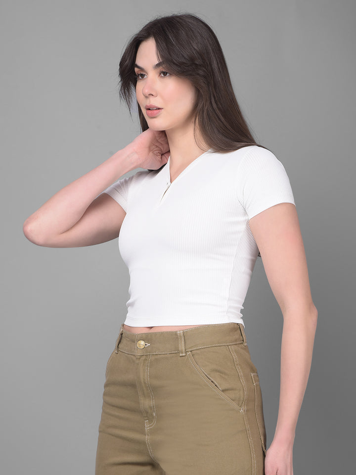White T-Shirt-Women T-Shirts-Crimsoune Club