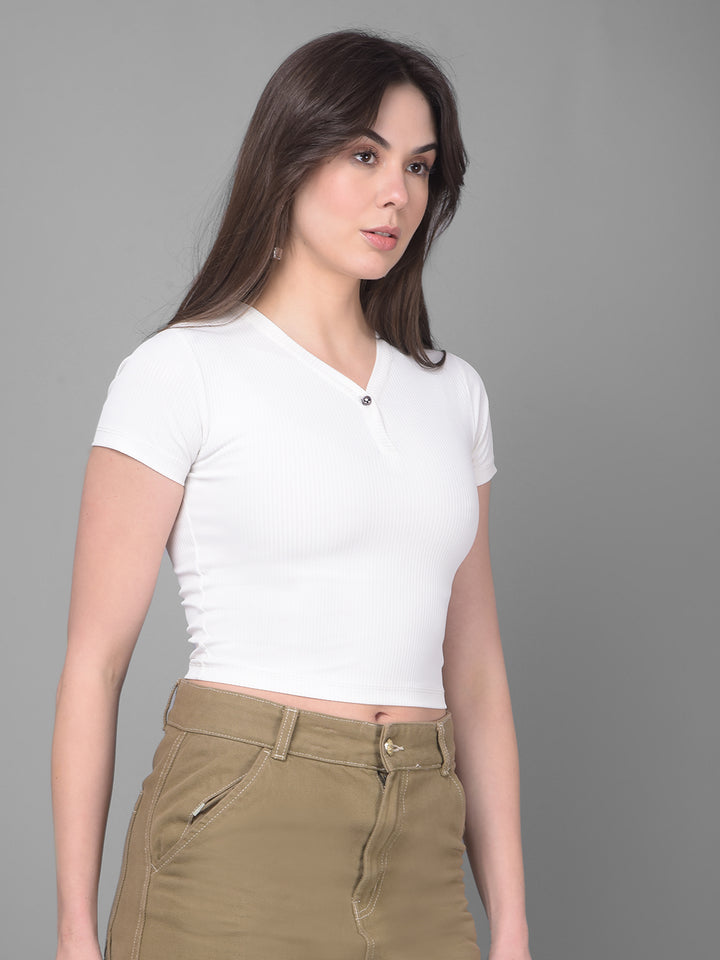 White T-Shirt-Women T-Shirts-Crimsoune Club