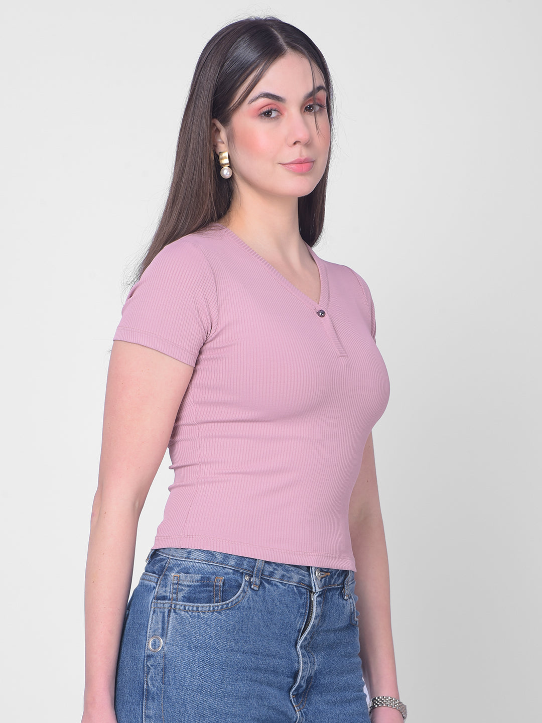 Peach T-Shirt-Women T-Shirts-Crimsoune Club