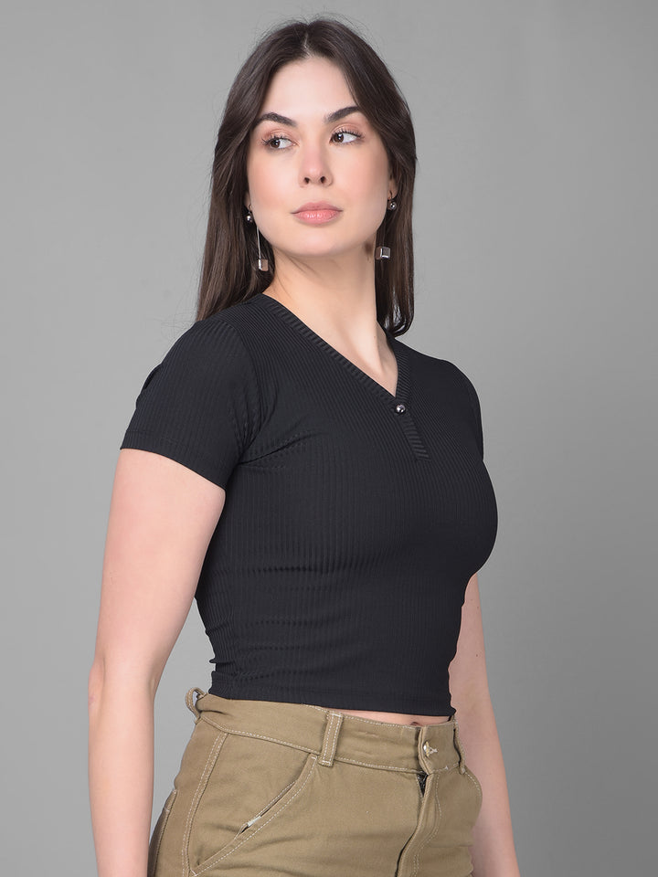 Black T-Shirt-Women T-Shirts-Crimsoune Club