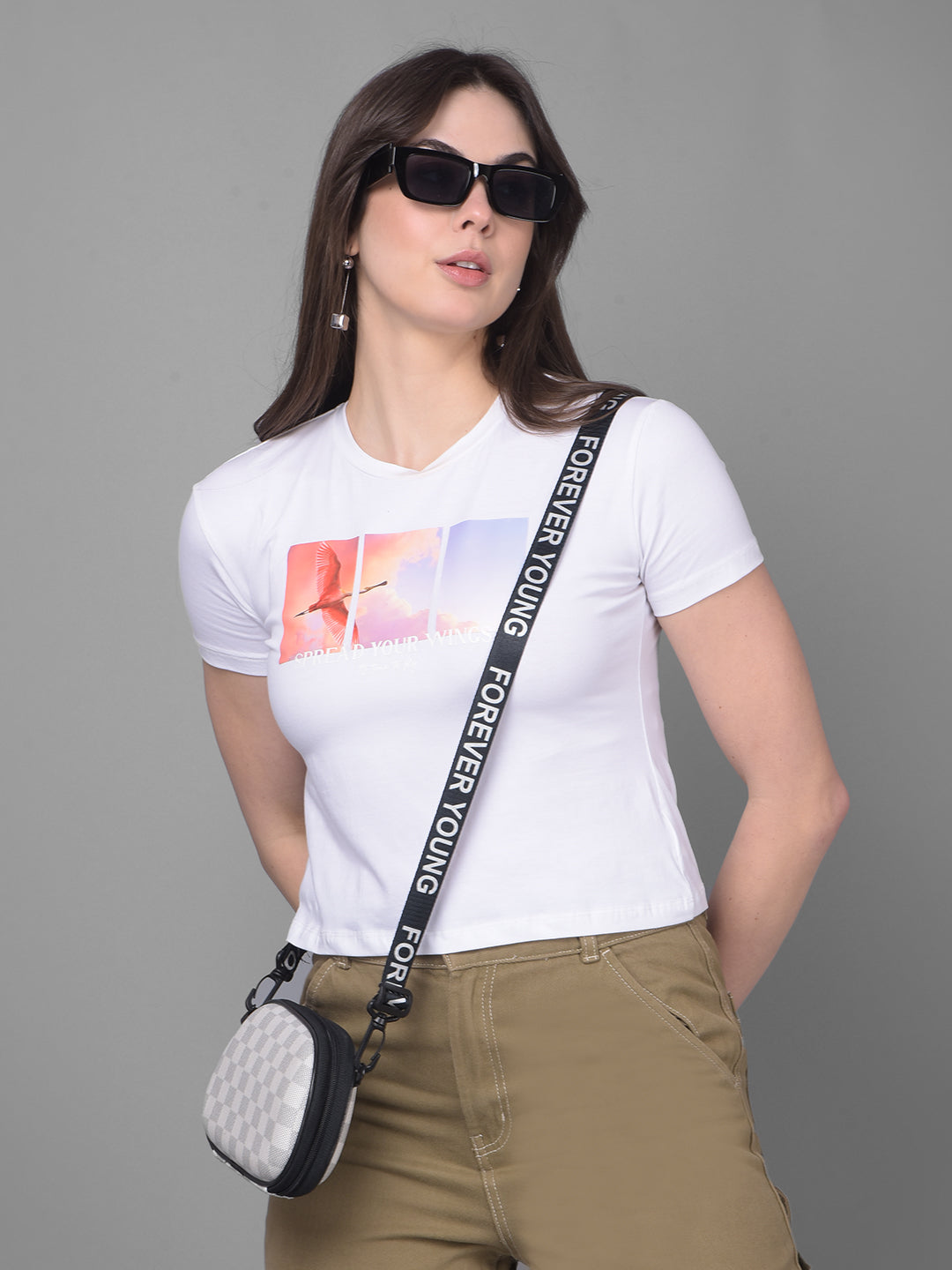 White Graphic Printed T-Shirt-Women T-Shirts-Crimsoune Club