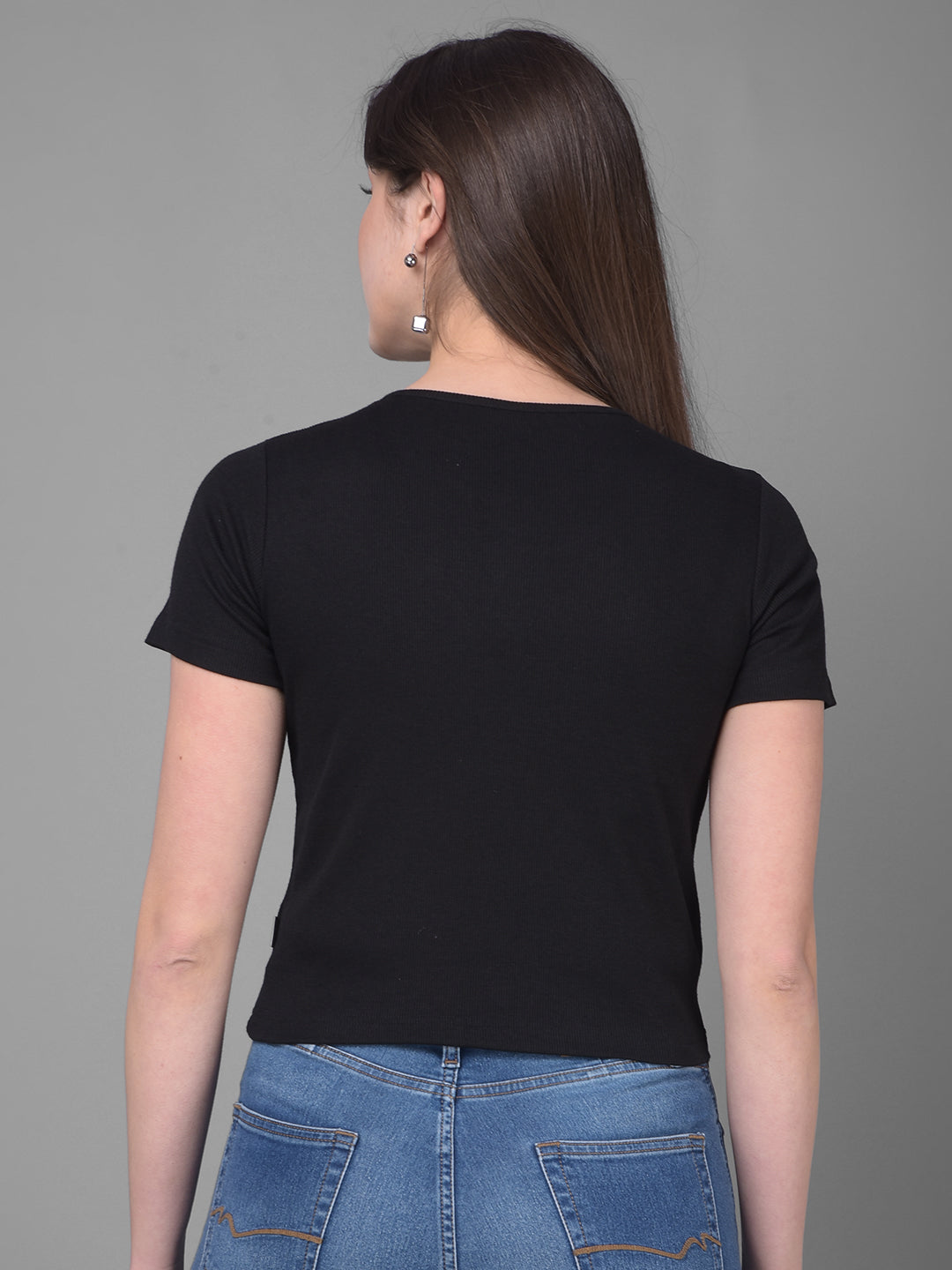 Black T-Shirt-Women T-Shirts-Crimsoune Club