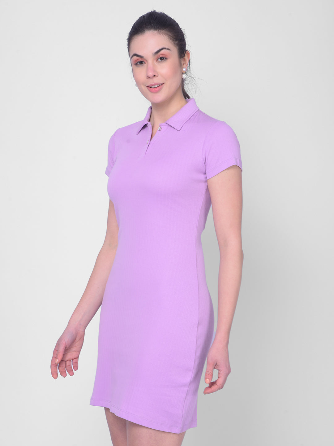 Purple Bodycon Dress-Women Dresses-Crimsoune Club