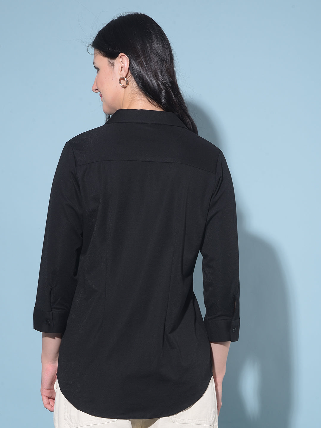 Black Shirt-Women Shirts-Crimsoune Club