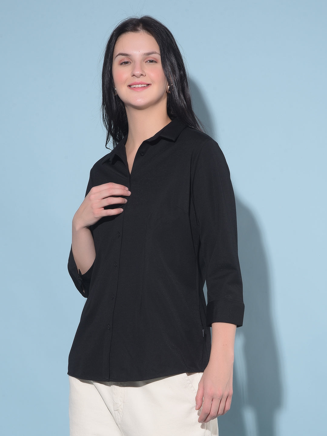 Black Shirt-Women Shirts-Crimsoune Club