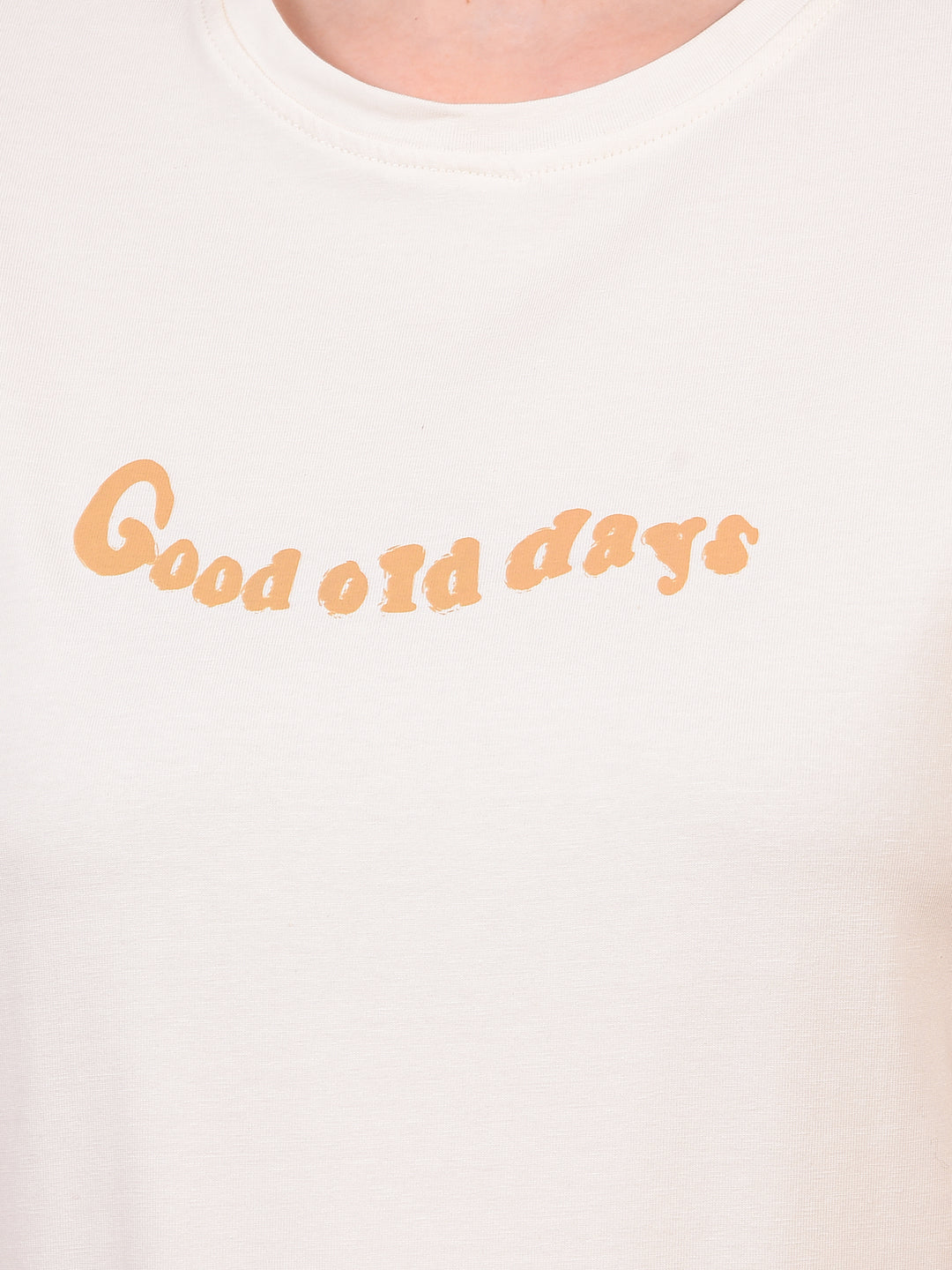 Women's White Graphic Print T-Shirt-Women T-Shirts-Crimsoune Club