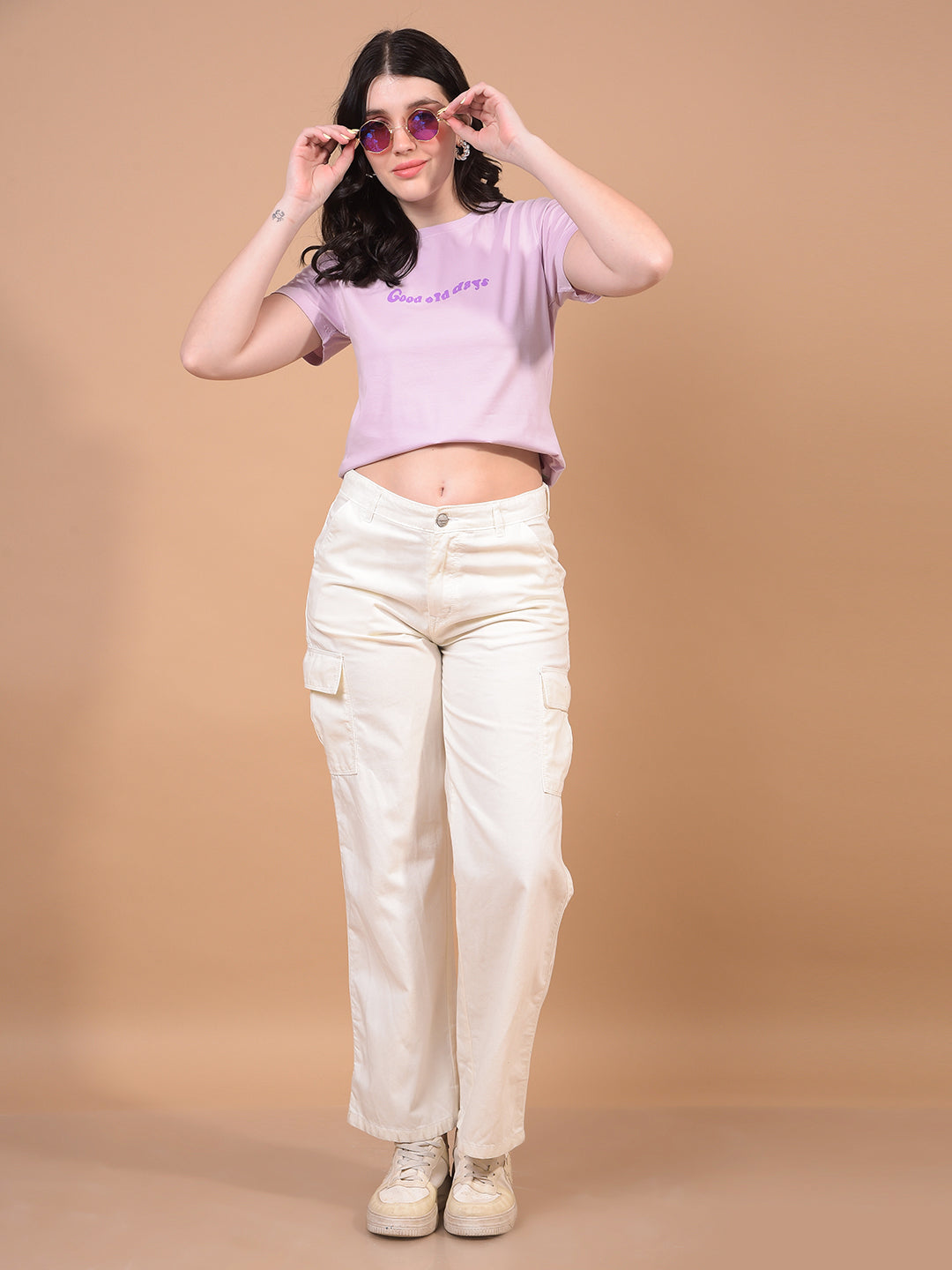 Women's Purple Graphic Print T-Shirt-Women T-Shirts-Crimsoune Club