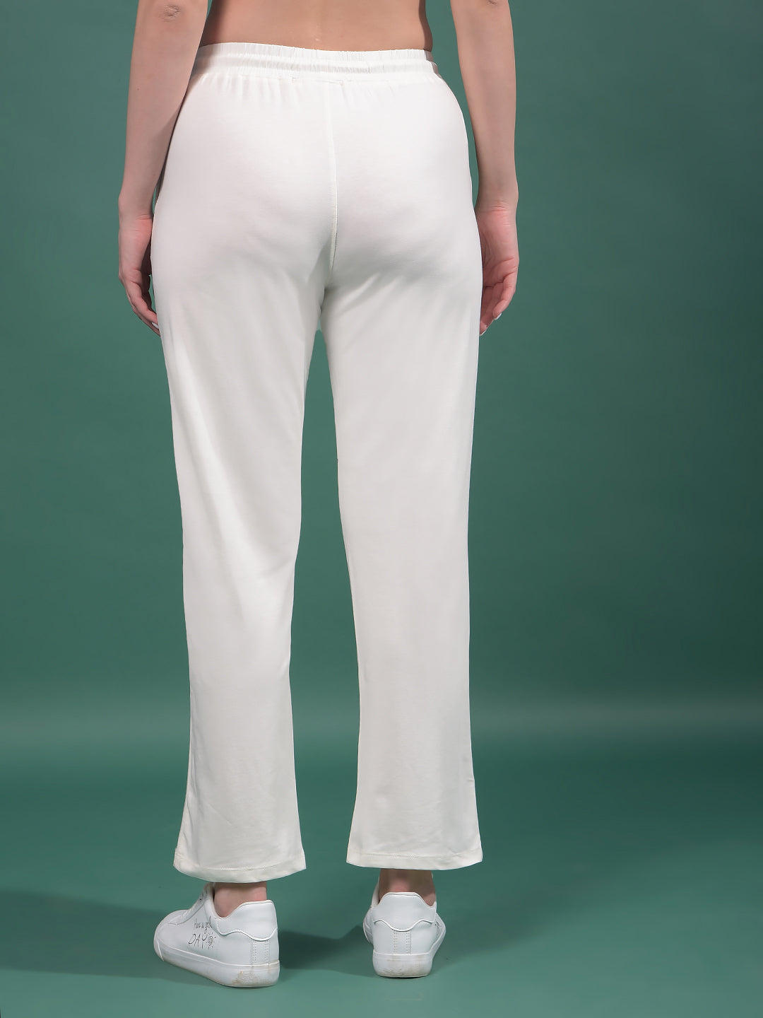 White Trackpants-Women Trackpants-Crimsoune Club