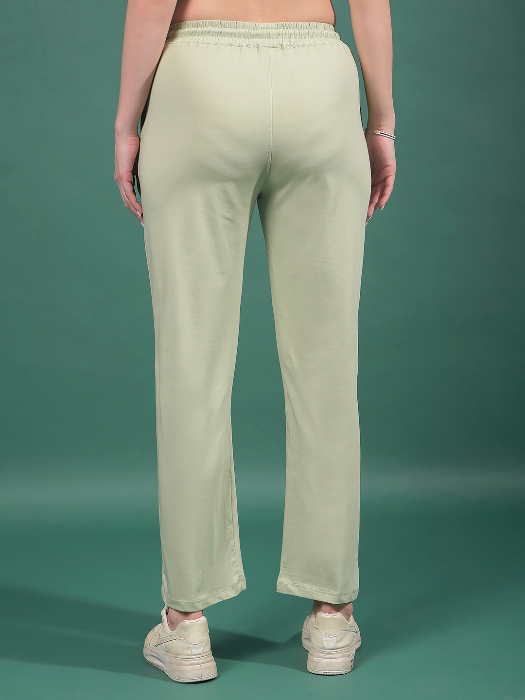 Green Trackpants-Women Trackpants-Crimsoune Club
