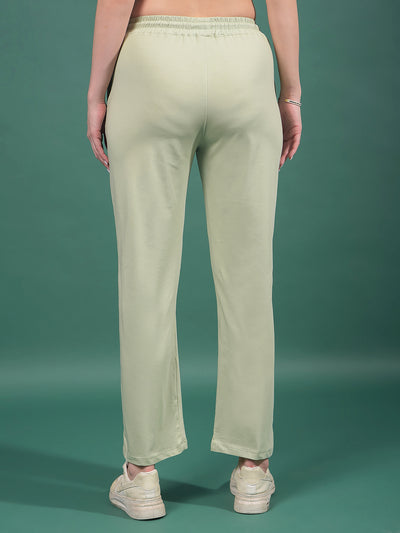 Green Trackpants-Women Trackpants-Crimsoune Club