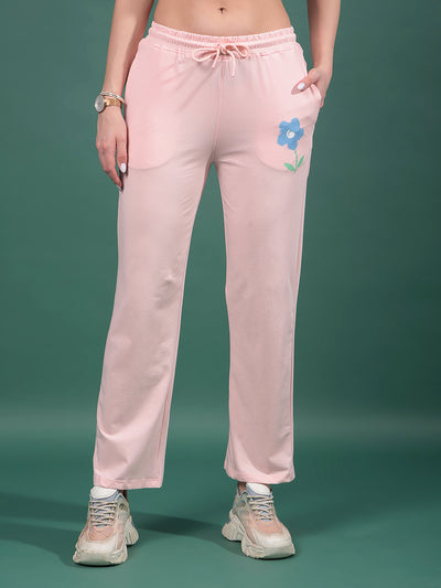 Pink Trackpants-Women Trackpants-Crimsoune Club