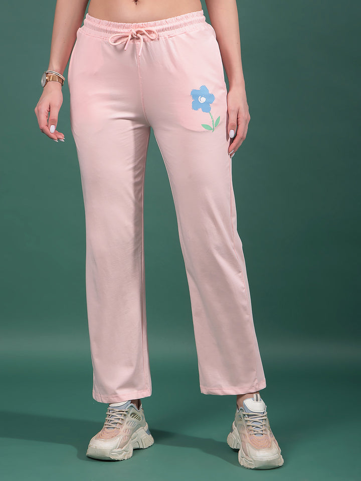 Pink Trackpants-Women Trackpants-Crimsoune Club