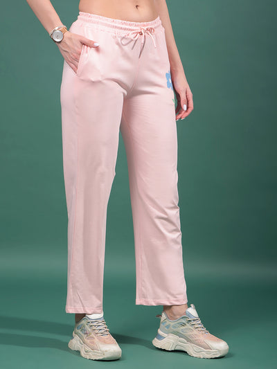 Pink Trackpants-Women Trackpants-Crimsoune Club