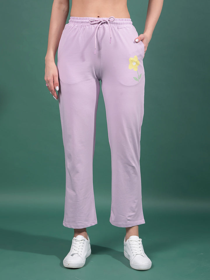 Purple Trackpants-Women Trackpants-Crimsoune Club