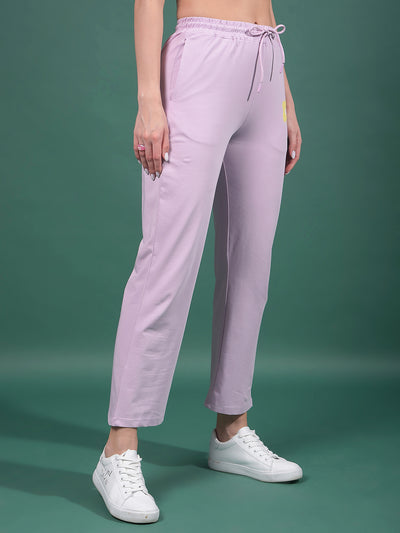 Purple Trackpants-Women Trackpants-Crimsoune Club